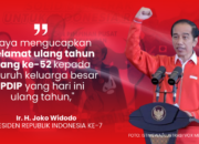 Jokowi Ucapkan Selamat HUT Ke-52 untuk PDIP