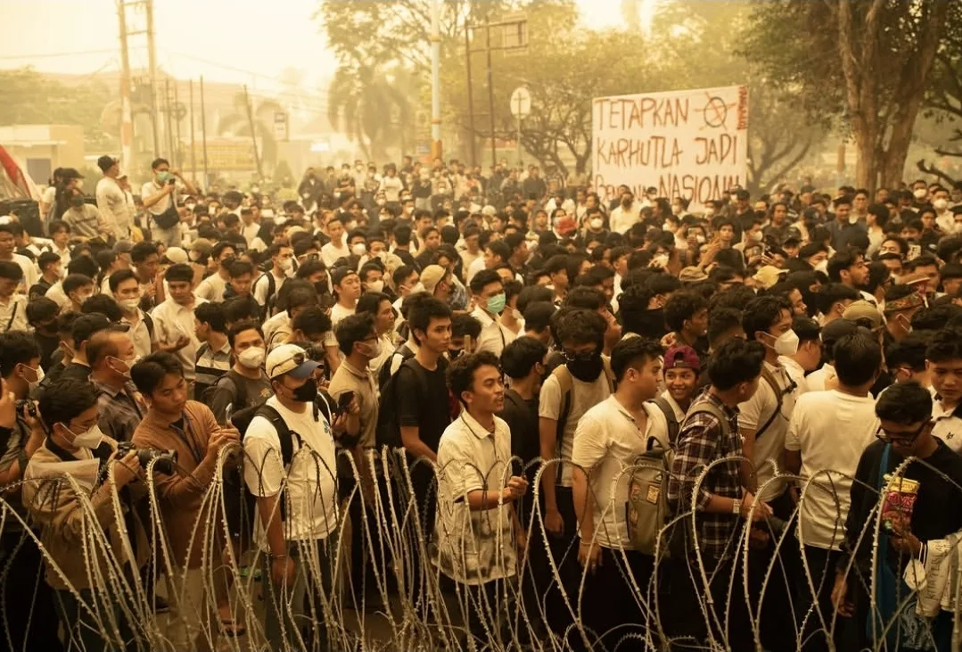 Ditengah Asap Pekat, Aliansi Kalteng Melawan Layangkan Sembilan Tuntutan, Gubernur Disentil soal Krisis Karhutla