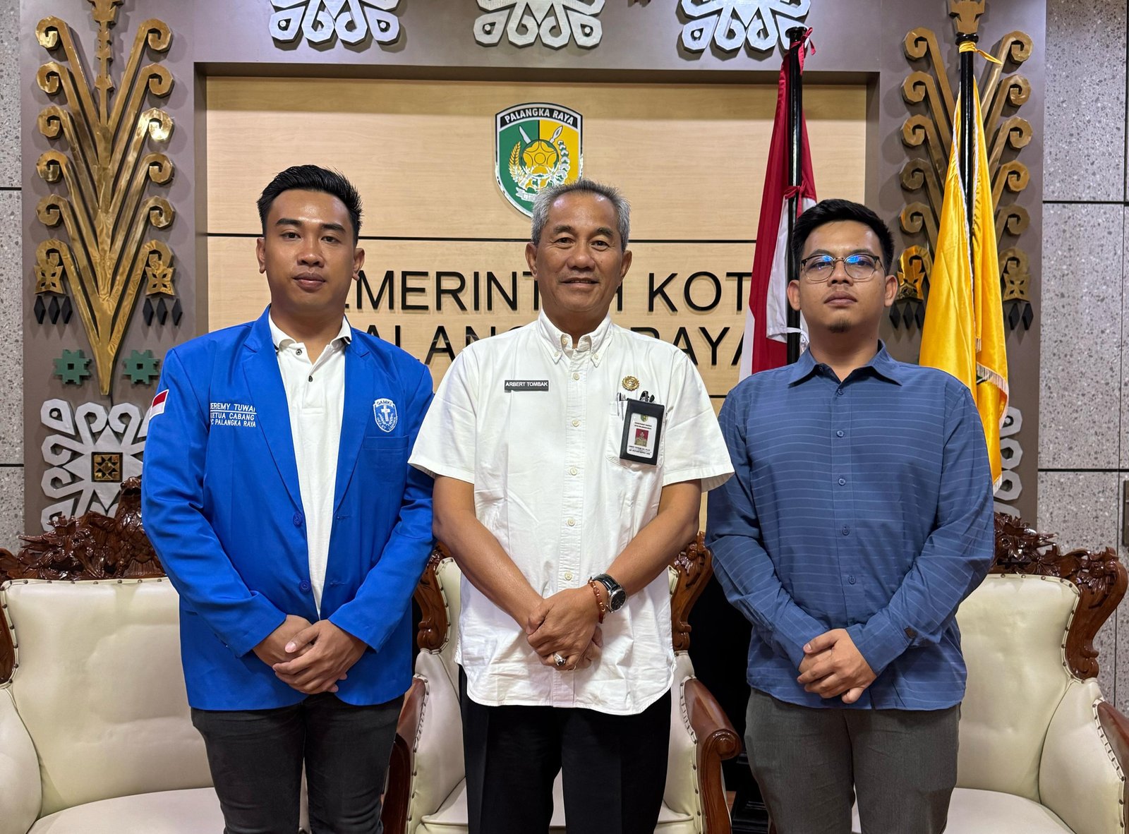 Temui Sekda Kota, Ketua DPC GAMKI Palangka Raya Siap Bekerja Sama Membangun Daerah