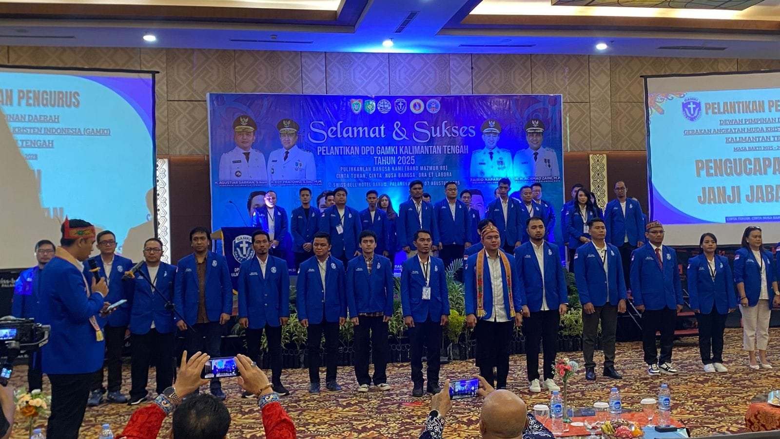 Sahat Sinurat Lantik Pengurus DPD GAMKI Kalteng Masa Bhakti 2025-2028