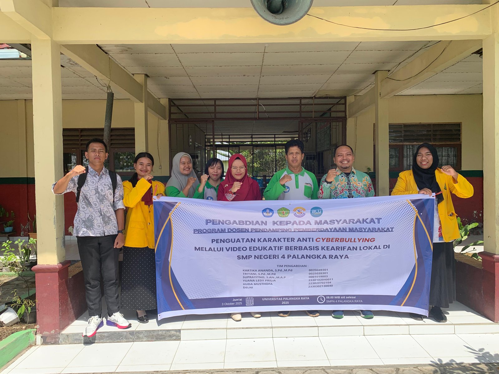 Dosen UPR Gandeng SMPN 4 Palangka Raya, Tanamkan Karakter Anti-Cyberbullying via Konten Edukatif Berbasis Kearifan Lokal