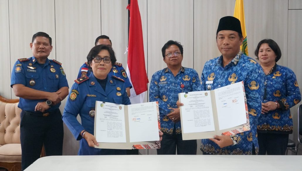 Pemko Palangka Raya dan Pemkab Katingan Jalin Kerja Sama Tingkatkan Kapasitas Personel Damkar