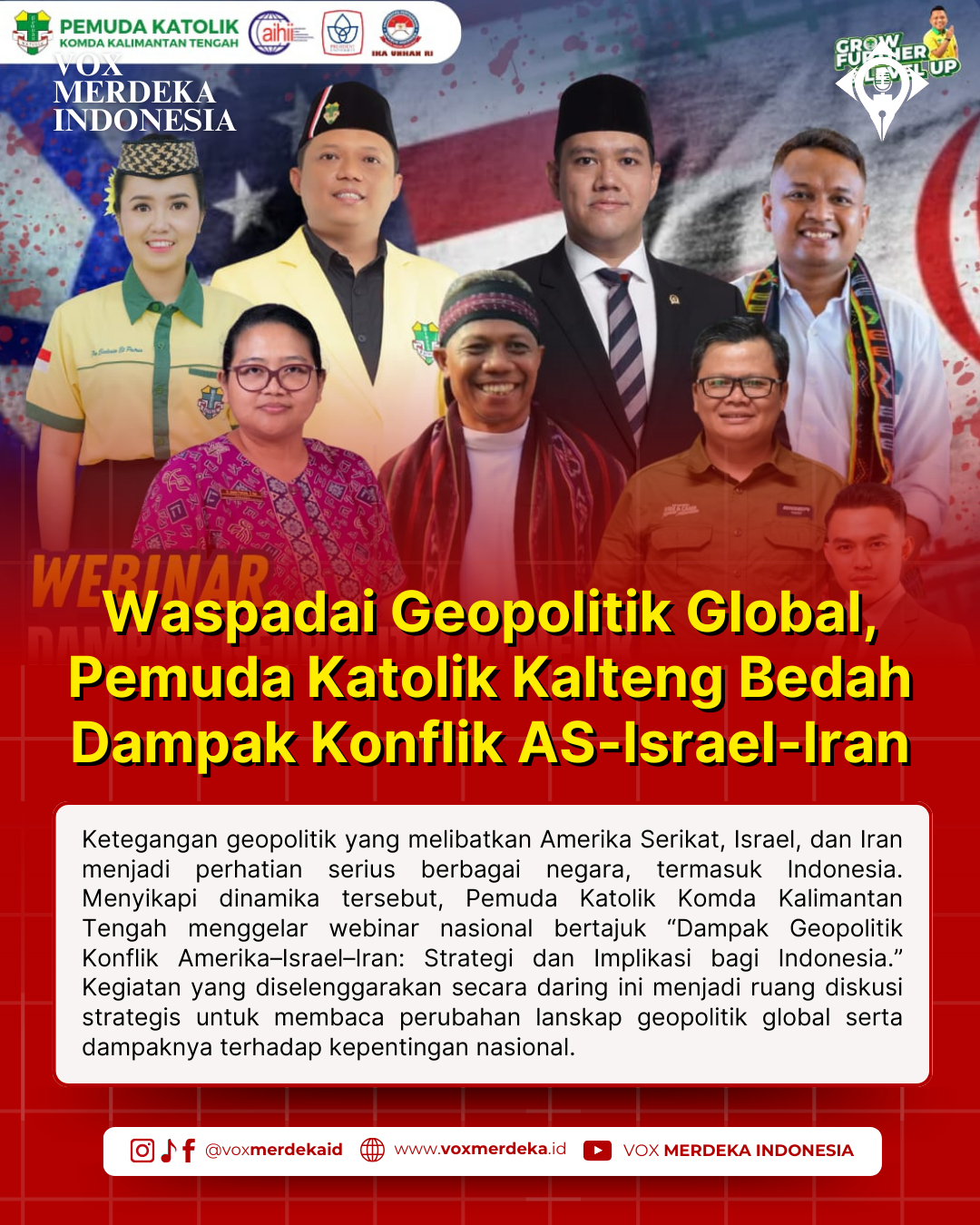 Waspadai Geopolitik Global, Pemuda Katolik Kalteng Bedah Dampak Konflik AS-Israel-Iran