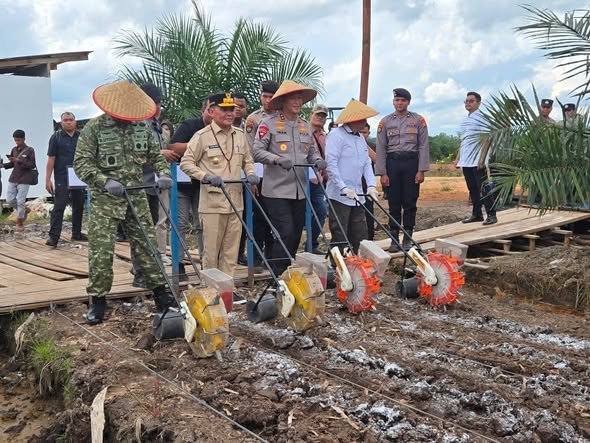 Gubernur Ikuti Tanam Jagung Serentak di Pulang Pisau