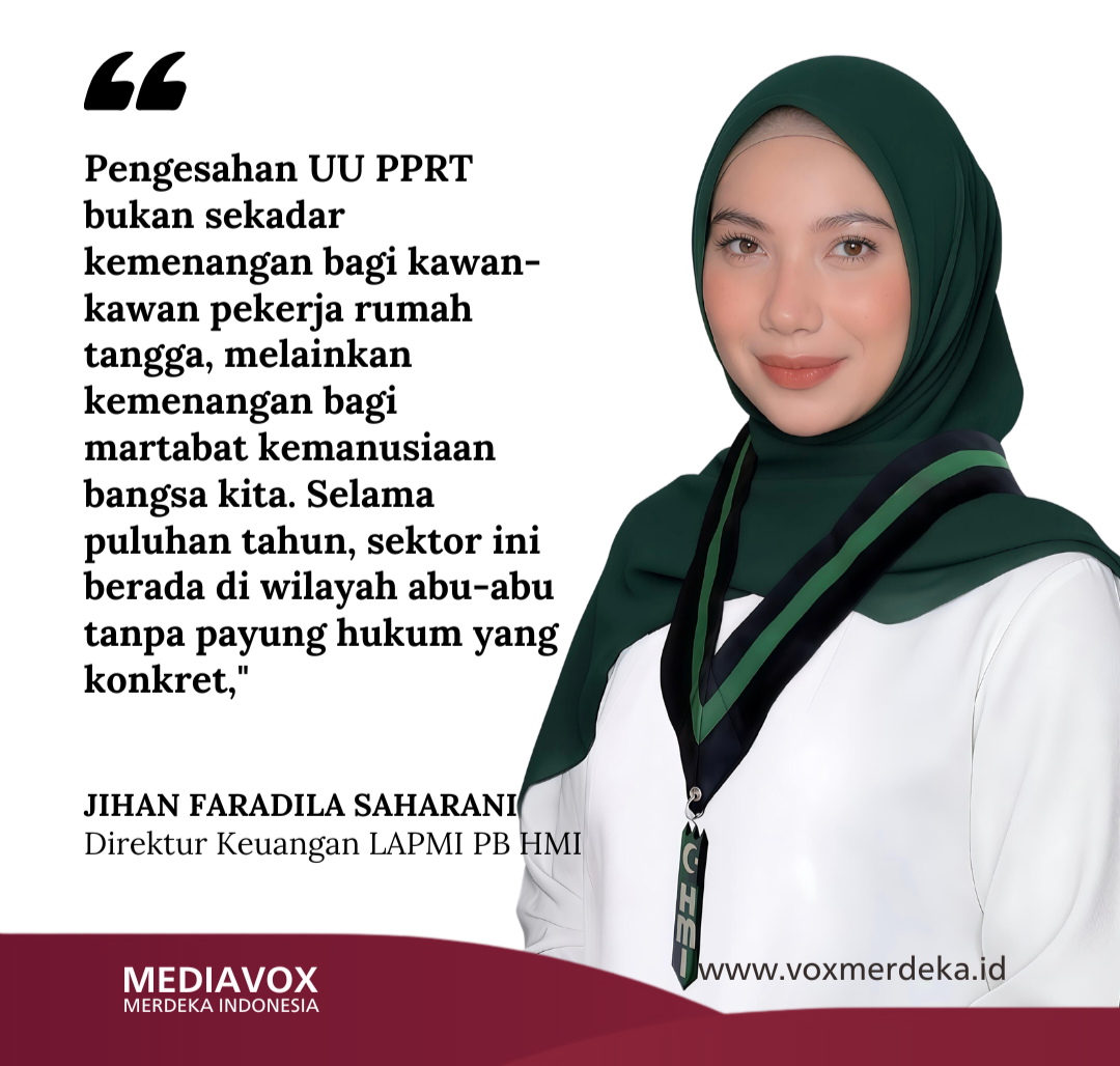 Menanti Dua Dekade, UU PPRT Resmi Disahkan: LAPMI PB HMI Sebut Ini Kemenangan Martabat Kemanusiaan