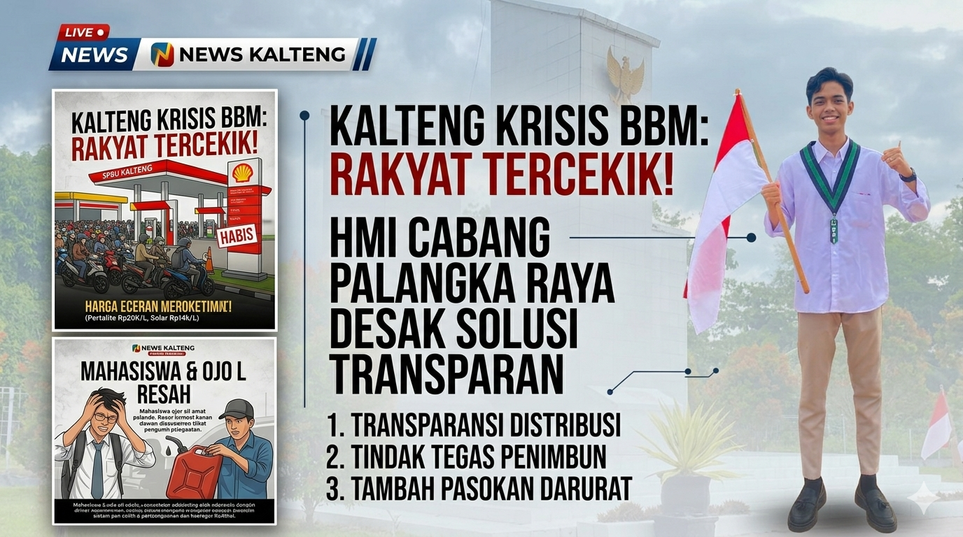 HMI Palangka Raya Soroti Kelangkaan BBM di Kalteng: Harga Eceran Melonjak, Rakyat Tercekik