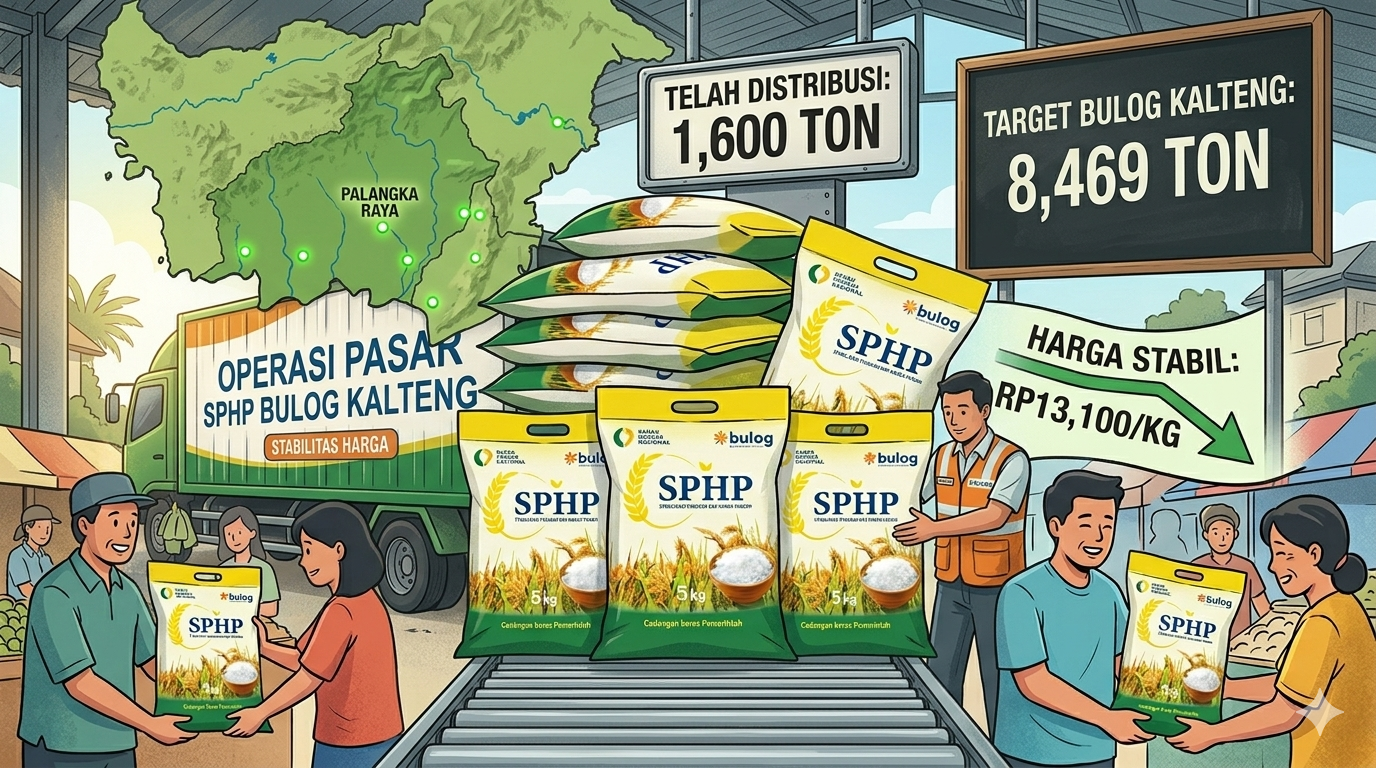 Bulog Kalteng Targetkan Salurkan 8.469 Ton Beras SPHP di 2026, Harga Tetap Terjangkau!