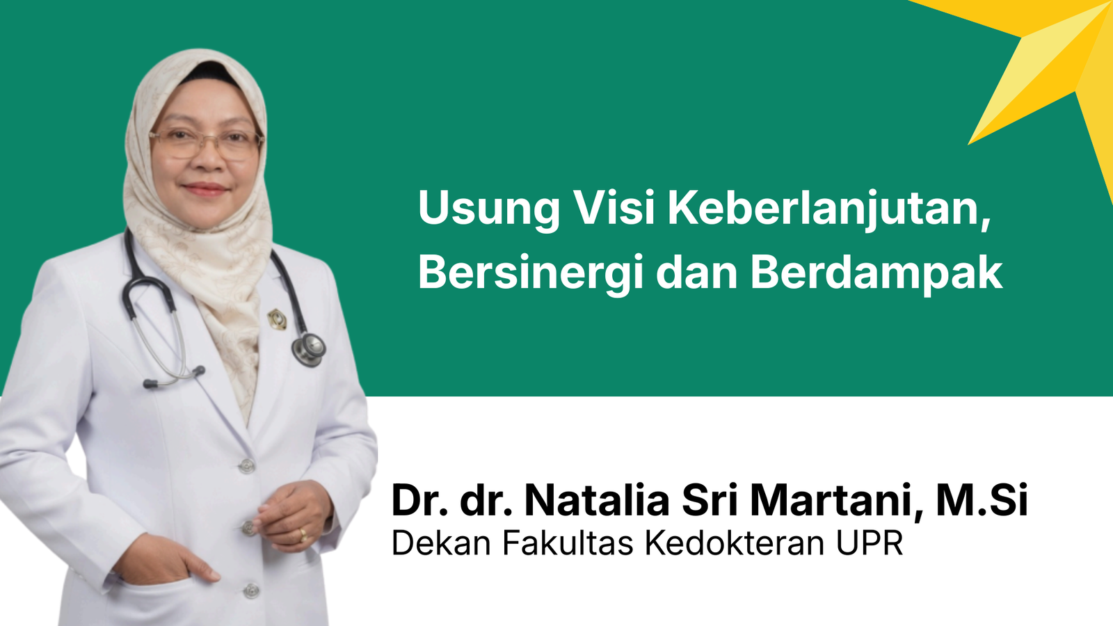 Mengintip Profil dan Rekam Jejak Dekan FK Natalia Sri Martani, Bakal Calon Rektor UPR! Usung Visi Keberlanjutan Bersinergi dan Berdampak