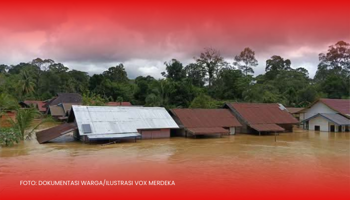 Banjir di Kapuas Rendam Rumah Hingga Sisakan Atap, Puluhan Warga Terpaksa Mengungsi