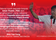 Pesan Menyentuh Shin Tae Yong Ucapkan Terimakasih Kepada Erick Tohir, Pemain Timnas Hingga Penggemar Sepak Bola