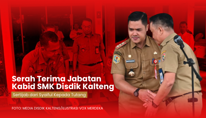 Serah Terima Kabid SMK, Plt Kadisdik Reza Prabowo Harap Pendidikan di Kalteng Makin Berkembang