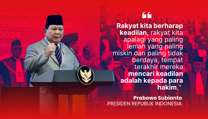 Beri Hormat Ke Hakim, Prabowo: Rakyat Bergantung Pada Keputusan Saudara