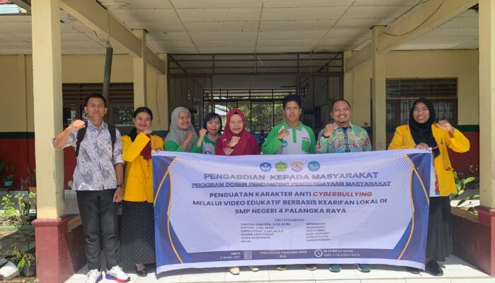 Dosen UPR Gandeng SMPN 4 Palangka Raya, Tanamkan Karakter Anti-Cyberbullying via Konten Edukatif Berbasis Kearifan Lokal