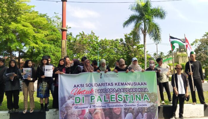HMI UPR Gelar Aksi Damai Dukung Gencatan Senjata di Gaza